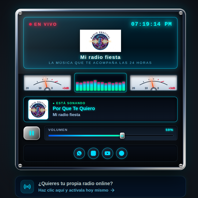 Modelo 12 - Consola metálica rack pro con doble VU meter